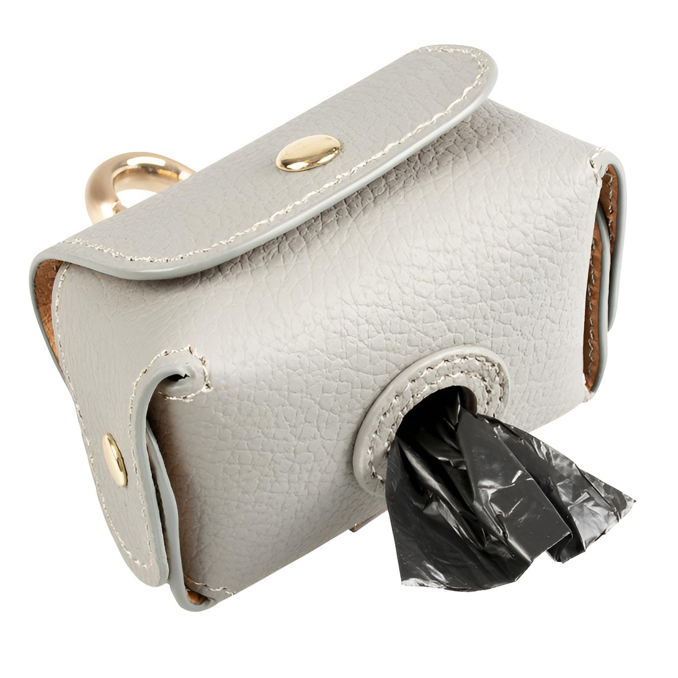 Duvoplus Hundekotbeutelspender Kunstleder grau